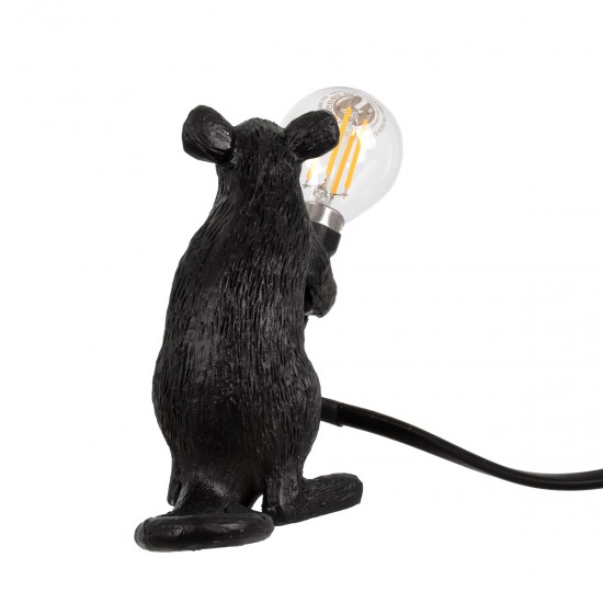 GloboStar® MOUSE 00678 Vintage Επιτραπέζιο Φωτιστικό Πορτατίφ Λαμπατέρ Μονόφωτο με Ντουί 1 x E14 AC 230V Μαύρο Πλαστικό Μ12 x Π4 x Υ10cm GloboStar® MOUSE 00678 Vintage Επιτραπέζιο Φωτιστικό Πορτατίφ Λαμπατέρ Μονόφωτο με Ντουί 1 x E14 AC 230V Μαύρο Πλαστικό Μ12 x Π4 x Υ10cm