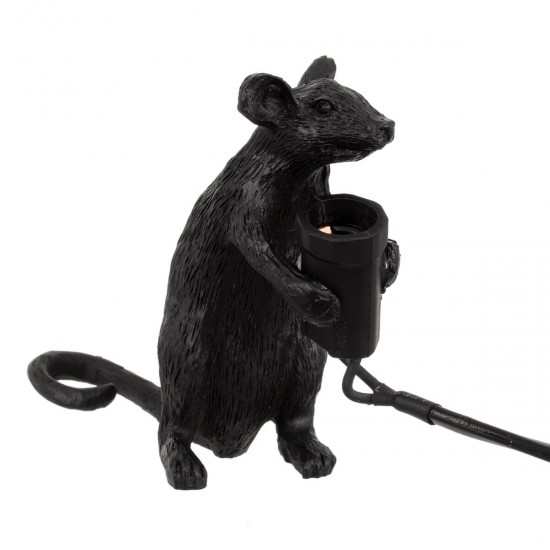 GloboStar® MOUSE 00678 Vintage Επιτραπέζιο Φωτιστικό Πορτατίφ Λαμπατέρ Μονόφωτο με Ντουί 1 x E14 AC 230V Μαύρο Πλαστικό Μ12 x Π4 x Υ10cm GloboStar® MOUSE 00678 Vintage Επιτραπέζιο Φωτιστικό Πορτατίφ Λαμπατέρ Μονόφωτο με Ντουί 1 x E14 AC 230V Μαύρο Πλαστικό Μ12 x Π4 x Υ10cm
