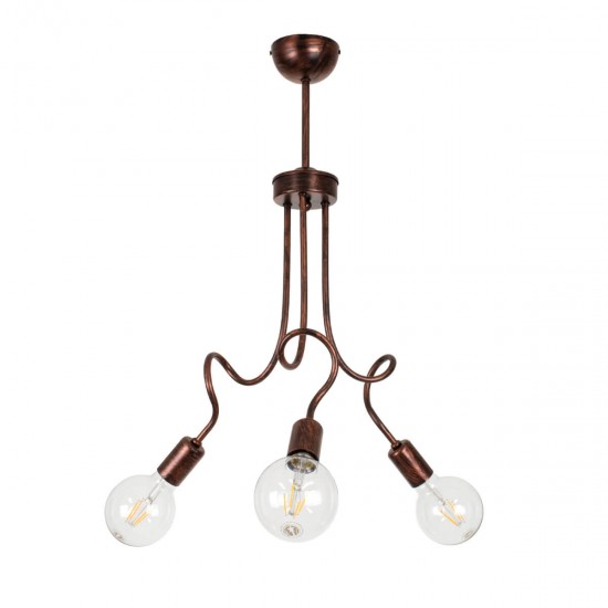 GloboStar® ASPECT 00788 Μοντέρνο Φωτιστικό Οροφής Τρίφωτο Χάλκινο Μεταλλικό Πλέγμα Φ42 x Y60cm GloboStar® ASPECT 00788 Μοντέρνο Φωτιστικό Οροφής Τρίφωτο Χάλκινο Μεταλλικό Πλέγμα Φ42 x Y60cm