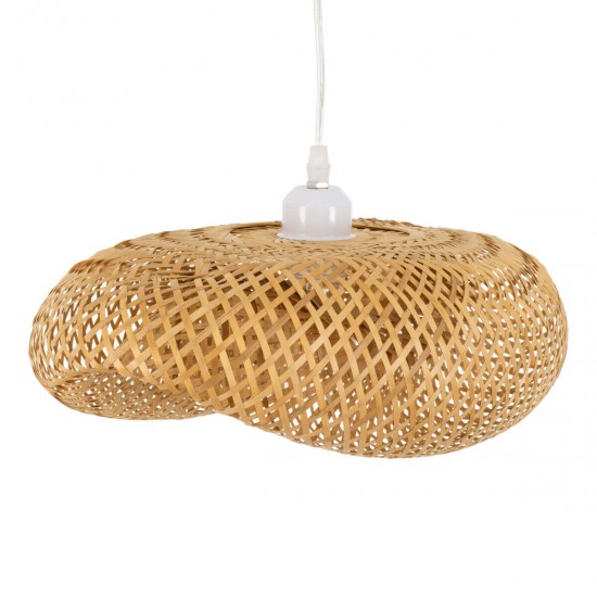 GloboStar® MEXICO 00718 Vintage Κρεμαστό Φωτιστικό Οροφής Μονόφωτο 1 x E27 Μπεζ Ξύλινο Μπαμπού Μ40 x Π30 x Y18cm GloboStar® MEXICO 00718 Vintage Κρεμαστό Φωτιστικό Οροφής Μονόφωτο 1 x E27 Μπεζ Ξύλινο Μπαμπού Μ40 x Π30 x Y18cm