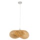 GloboStar® MEXICO 00719 Vintage Κρεμαστό Φωτιστικό Οροφής Μονόφωτο 1 x E27 Μπεζ Ξύλινο Μπαμπού Μ65 x Π46 x Y30cm GloboStar® MEXICO 00719 Vintage Κρεμαστό Φωτιστικό Οροφής Μονόφωτο 1 x E27 Μπεζ Ξύλινο Μπαμπού Μ65 x Π46 x Y30cm
