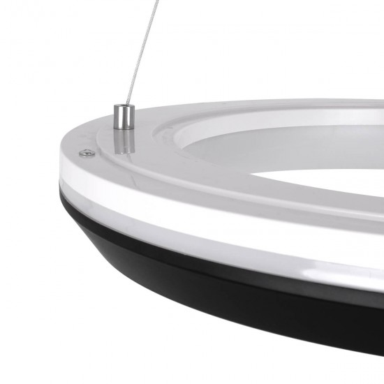 GloboStar® MELINA 61043 Κρεμαστή Πλαφονιέρα Οροφής Κύκλος LED CCT 55W 6376lm 120° AC 220-240V - Εναλλαγή Φωτισμού μέσω Τηλεχειριστηρίου All In One Ψυχρό Λευκό 6000k+Φυσικό Λευκό 4500k+Θερμό Λευκό 2700k Dimmable Φ48cm - Μαύρο - 3 Years Warranty GloboStar® MELINA 61043 Κρεμαστή Πλαφονιέρα Οροφής Κύκλος LED CCT 55W 6376lm 120° AC 220-240V - Εναλλαγή Φωτισμού μέσω Τηλεχειριστηρίου All In One Ψυχρό Λευκό 6000k+Φυσικό Λευκό 4500k+Θερμό Λευκό 2700k Dimmable Φ48cm - Μαύρο - 3 Years Warranty
