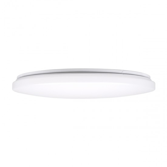 GloboStar® AVA 61017 Πλαφονιέρα Οροφής LED CCT 76W 8372lm 120° AC 220-240V - Εναλλαγή Φωτισμού μέσω Τηλεχειριστηρίου All In One Ψυχρό Λευκό 6000k+Φυσικό Λευκό 4500k+Θερμό Λευκό 2700k Dimmable Φ48cm - Λευκό - 3 Years Warranty