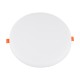 GloboStar® 60191 Χωνευτό LED Panel FrameLess Φ22cm 33W 3590lm 180° AC 220-240V IP20 με Σύστημα Ρυθμιζόμενης Τρύπας Κοπής από 3.5εκ έως 20.5εκ - Φ22.2 x Υ2cm Ψυχρό Λευκό 6000K - 3 Years Warranty