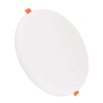 GloboStar® 60193 Χωνευτό LED Panel FrameLess Φ22cm 33W 3393lm 180° AC 220-240V IP20 με Σύστημα Ρυθμιζόμενης Τρύπας Κοπής από 3.5εκ έως 20.5εκ - Φ22.2 x Υ2cm Θερμό Λευκό 2700K - 3 Years Warranty