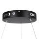 GloboStar® NEMESIS 61155 Κρεμαστό Φωτιστικό Δαχτυλίδι-Κύκλος LED CCT 30W 3513lm 360° AC 220-240V - Εναλλαγή Φωτισμού μέσω Τηλεχειριστηρίου All In One Ψυχρό 6000k+Φυσικό 4500k+Θερμό 2700k Dimmable Φ40cm - Μαύρο - 3 Years Warranty