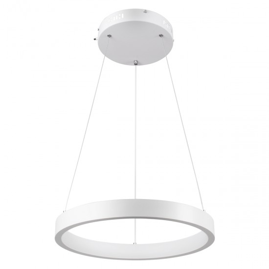 GloboStar® NEMESIS 61156 Κρεμαστό Φωτιστικό Δαχτυλίδι-Κύκλος LED CCT 30W 3513lm 360° AC 220-240V - Εναλλαγή Φωτισμού μέσω Τηλεχειριστηρίου All In One Ψυχρό 6000k+Φυσικό 4500k+Θερμό 2700k Dimmable Φ40cm - Λευκό - 3 Years Warranty