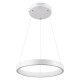 GloboStar® NEMESIS 61156 Κρεμαστό Φωτιστικό Δαχτυλίδι-Κύκλος LED CCT 30W 3513lm 360° AC 220-240V - Εναλλαγή Φωτισμού μέσω Τηλεχειριστηρίου All In One Ψυχρό 6000k+Φυσικό 4500k+Θερμό 2700k Dimmable Φ40cm - Λευκό - 3 Years Warranty