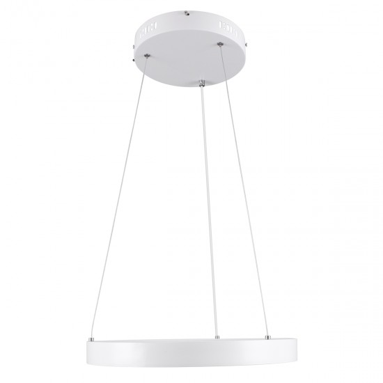 GloboStar® NEMESIS 61156 Κρεμαστό Φωτιστικό Δαχτυλίδι-Κύκλος LED CCT 30W 3513lm 360° AC 220-240V - Εναλλαγή Φωτισμού μέσω Τηλεχειριστηρίου All In One Ψυχρό 6000k+Φυσικό 4500k+Θερμό 2700k Dimmable Φ40cm - Λευκό - 3 Years Warranty