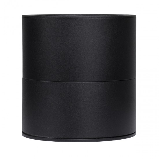 GloboStar® OMEGA-S 60301 Επιφανειακό LED Spot Downlight Φ10cm 12W 1500lm 36° AC 220-240V IP20 Φ10 x Υ10.5cm - Στρόγγυλο - Μαύρο - Θερμό Λευκό 2700K - Bridgelux COB - 5 Years Warranty