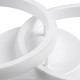 GloboStar® CORA 61059 Φωτιστικό Οροφής Design LED CCT 18W 2160lm 300° AC 220-240V - Εναλλαγή Φωτισμού μέσω Διακόπτη On/Off All In One Ψυχρό 6000k+Φυσικό 4500k+Θερμό 2700k Μ36 x Π20.5 x Υ7cm - Λευκό