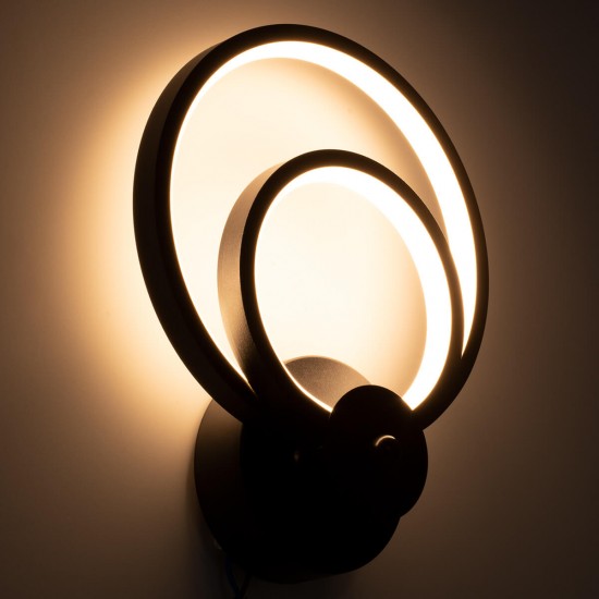 GloboStar® FREDDIE 61076 Φωτιστικό Τοίχου - Απλίκα Design LED CCT 15W 1800lm 300° AC 220-240V - Εναλλαγή Φωτισμού μέσω Διακόπτη On/Off All In One Ψυχρό 6000k+Φυσικό 4500k+Θερμό 2700k Μ20 x Π7.5 x Υ25cm - Μαύρο GloboStar® FREDDIE 61076 Φωτιστικό Τοίχου - Απλίκα Design LED CCT 15W 1800lm 300° AC 220-240V - Εναλλαγή Φωτισμού μέσω Διακόπτη On/Off All In One Ψυχρό 6000k+Φυσικό 4500k+Θερμό 2700k Μ20 x Π7.5 x Υ25cm - Μαύρο