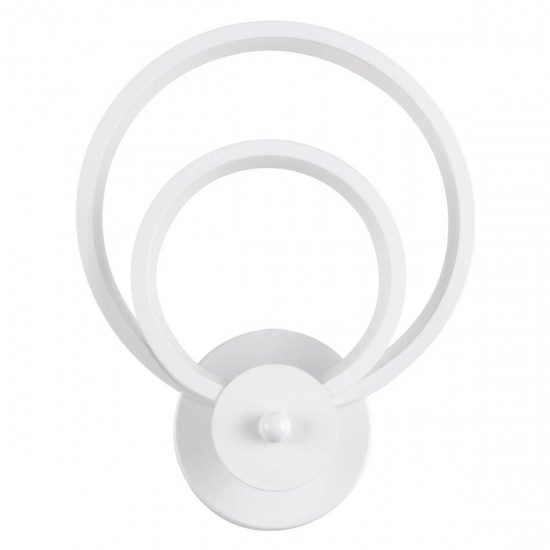 GloboStar® FREDDIE 61077 Φωτιστικό Τοίχου - Απλίκα Design LED CCT 15W 1800lm 300° AC 220-240V - Εναλλαγή Φωτισμού μέσω Διακόπτη On/Off All In One Ψυχρό 6000k+Φυσικό 4500k+Θερμό 2700k Μ20 x Π7.5 x Υ25cm - Λευκό