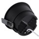 GloboStar® PLUTO-B 60263 Χωνευτό LED Spot Downlight TrimLess Φ10.4cm 15W 1875lm 38° AC 220-240V IP20 Φ10.4 x Υ6.5cm - Στρόγγυλο - Μαύρο & Anti-Glare HoneyComb - Θερμό Λευκό 2700K - Bridgelux COB - 5 Years Warranty