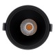 GloboStar® PLUTO-B 60263 Χωνευτό LED Spot Downlight TrimLess Φ10.4cm 15W 1875lm 38° AC 220-240V IP20 Φ10.4 x Υ6.5cm - Στρόγγυλο - Μαύρο & Anti-Glare HoneyComb - Θερμό Λευκό 2700K - Bridgelux COB - 5 Years Warranty