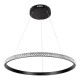 GloboStar® DIAMOND 61130 Κρεμαστό Φωτιστικό Δαχτυλίδι-Κύκλος LED CCT 45W 5230lm 360° AC 220-240V - Εναλλαγή Φωτισμού μέσω Τηλεχειριστηρίου All In One Ψυχρό 6000k+Φυσικό 4500k+Θερμό 2700k Dimmable Φ60cm - Μαύρο - 3 Years Warranty