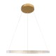 GloboStar® DIAMOND 61131 Κρεμαστό Φωτιστικό Δαχτυλίδι-Κύκλος LED CCT 45W 5230lm 360° AC 220-240V - Εναλλαγή Φωτισμού μέσω Τηλεχειριστηρίου All In One Ψυχρό 6000k+Φυσικό 4500k+Θερμό 2700k Dimmable Φ60cm - Χρυσό Βούρτσας - 3 Years Warranty