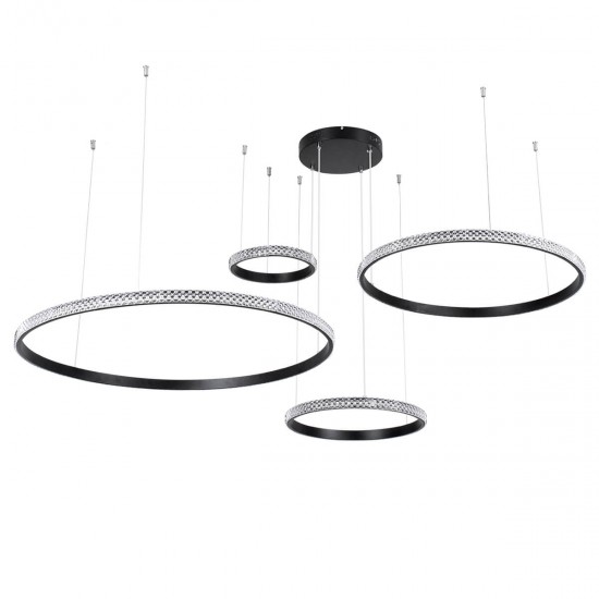 GloboStar® DIAMOND TETRA 61148 Κρεμαστό Φωτιστικό Δαχτυλίδι-Κύκλος LED CCT 150W 18379lm 360° AC 220-240V - Εναλλαγή Φωτισμού μέσω Τηλεχειριστηρίου All In One Ψυχρό 6000k+Φυσικό 4500k+Θερμό 2700k Dimmable Φ25+40+60+80cm - Μαύρο - 3 Years Warranty GloboStar® DIAMOND TETRA 61148 Κρεμαστό Φωτιστικό Δαχτυλίδι-Κύκλος LED CCT 150W 18379lm 360° AC 220-240V - Εναλλαγή Φωτισμού μέσω Τηλεχειριστηρίου All In One Ψυχρό 6000k+Φυσικό 4500k+Θερμό 2700k Dimmable Φ25+40+60+80cm - Μαύρο - 3 Years Warranty