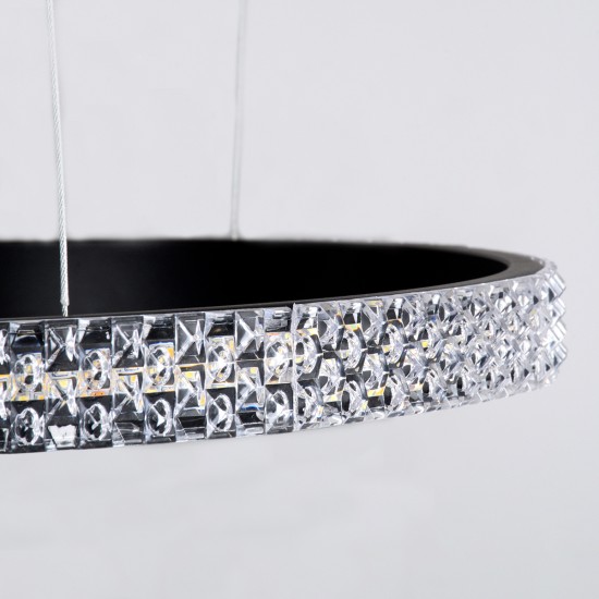 GloboStar® DIAMOND TETRA 61148 Κρεμαστό Φωτιστικό Δαχτυλίδι-Κύκλος LED CCT 150W 18379lm 360° AC 220-240V - Εναλλαγή Φωτισμού μέσω Τηλεχειριστηρίου All In One Ψυχρό 6000k+Φυσικό 4500k+Θερμό 2700k Dimmable Φ25+40+60+80cm - Μαύρο - 3 Years Warranty GloboStar® DIAMOND TETRA 61148 Κρεμαστό Φωτιστικό Δαχτυλίδι-Κύκλος LED CCT 150W 18379lm 360° AC 220-240V - Εναλλαγή Φωτισμού μέσω Τηλεχειριστηρίου All In One Ψυχρό 6000k+Φυσικό 4500k+Θερμό 2700k Dimmable Φ25+40+60+80cm - Μαύρο - 3 Years Warranty