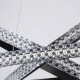 GloboStar® DIAMOND TRIO 61136-DECO Κρεμαστό Φωτιστικό Δαχτυλίδι-Κύκλος LED CCT 100W 12123lm 360° AC 220-240V - Εναλλαγή Φωτισμού μέσω Τηλεχειριστηρίου All In One Ψυχρό 6000k+Φυσικό 4500k+Θερμό 2700k Dimmable Φ25+40+60cm - Μαύρο - 3 Years Warranty