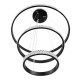 GloboStar® DIAMOND TRIO 61136-DECO Κρεμαστό Φωτιστικό Δαχτυλίδι-Κύκλος LED CCT 100W 12123lm 360° AC 220-240V - Εναλλαγή Φωτισμού μέσω Τηλεχειριστηρίου All In One Ψυχρό 6000k+Φυσικό 4500k+Θερμό 2700k Dimmable Φ25+40+60cm - Μαύρο - 3 Years Warranty