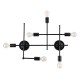 GloboStar® PIPING 00664 Vintage Industrial Επιτοίχιο Φωτιστικό Πολύφωτο Μαύρο Μεταλλικό Πλέγμα Μ66 x Π9.5 x Υ49cm GloboStar® PIPING 00664 Vintage Industrial Επιτοίχιο Φωτιστικό Πολύφωτο Μαύρο Μεταλλικό Πλέγμα Μ66 x Π9.5 x Υ49cm