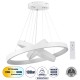 GloboStar® NEMESIS TRIO 61168-DECO Κρεμαστό Φωτιστικό Δαχτυλίδι-Κύκλος LED CCT 100W 12123lm 360° AC 220-240V - Εναλλαγή Φωτισμού μέσω Τηλεχειριστηρίου All In One Ψυχρό 6000k+Φυσικό 4500k+Θερμό 2700k Dimmable Φ25+40+60cm - Λευκό - 3 Years Warranty GloboStar® NEMESIS TRIO 61168-DECO Κρεμαστό Φωτιστικό Δαχτυλίδι-Κύκλος LED CCT 100W 12123lm 360° AC 220-240V - Εναλλαγή Φωτισμού μέσω Τηλεχειριστηρίου All In One Ψυχρό 6000k+Φυσικό 4500k+Θερμό 2700k Dimmable Φ25+40+60cm - Λευκό - 3 Years Warranty
