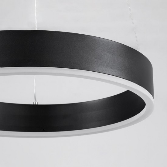 GloboStar® VENOM 61176 Κρεμαστό Φωτιστικό Δαχτυλίδι-Κύκλος LED CCT 45W 5269lm 120° AC 220-240V - Εναλλαγή Φωτισμού μέσω Τηλεχειριστηρίου All In One Ψυχρό 6000K+Φυσικό 4500K+Θερμό 2700K Dimmable Φ60cm - Μαύρο - 3 Years Warranty GloboStar® VENOM 61176 Κρεμαστό Φωτιστικό Δαχτυλίδι-Κύκλος LED CCT 45W 5269lm 120° AC 220-240V - Εναλλαγή Φωτισμού μέσω Τηλεχειριστηρίου All In One Ψυχρό 6000K+Φυσικό 4500K+Θερμό 2700K Dimmable Φ60cm - Μαύρο - 3 Years Warranty