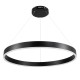 GloboStar® VENOM 61179 Κρεμαστό Φωτιστικό Δαχτυλίδι-Κύκλος LED CCT 67W 7863lm 120° AC 220-240V - Εναλλαγή Φωτισμού μέσω Τηλεχειριστηρίου All In One Ψυχρό 6000K+Φυσικό 4500K+Θερμό 2700K Dimmable Φ80cm - Μαύρο - 3 Years Warranty