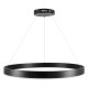 GloboStar® VENOM 61179 Κρεμαστό Φωτιστικό Δαχτυλίδι-Κύκλος LED CCT 67W 7863lm 120° AC 220-240V - Εναλλαγή Φωτισμού μέσω Τηλεχειριστηρίου All In One Ψυχρό 6000K+Φυσικό 4500K+Θερμό 2700K Dimmable Φ80cm - Μαύρο - 3 Years Warranty