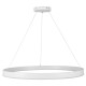 GloboStar® VENOM 61183 Κρεμαστό Φωτιστικό Δαχτυλίδι-Κύκλος LED CCT 75W 8818lm 120° AC 220-240V - Εναλλαγή Φωτισμού μέσω Τηλεχειριστηρίου All In One Ψυχρό 6000K+Φυσικό 4500K+Θερμό 2700K Dimmable Φ100cm - Λευκό - 3 Years Warranty