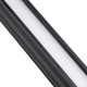 GloboStar® OFFICE 61023-S Γραμμικό Φωτιστικό Οροφής Linear LED 18W 2230lm 120° AC 220-240V Μ120 x Π2 x Υ4cm Ψυχρό Λευκό 6000K - Μαύρο - 3 Years Warranty