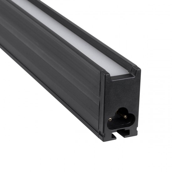 GloboStar® OFFICE 61023-S Γραμμικό Φωτιστικό Οροφής Linear LED 18W 2230lm 120° AC 220-240V Μ120 x Π2 x Υ4cm Ψυχρό Λευκό 6000K - Μαύρο - 3 Years Warranty
