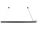 GloboStar® MARKET 61021-P Γραμμικό Κρεμαστό Φωτιστικό Linear LED 18W 2200lm 60° AC 220-240V Μ120 x Π2 x Υ4cm Φυσικό Λευκό 4500K - Μαύρο - 3 Years Warranty
