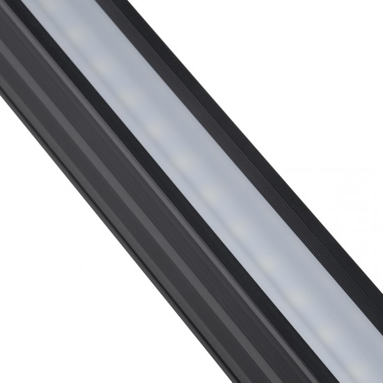 GloboStar® MARKET 61021-P Γραμμικό Κρεμαστό Φωτιστικό Linear LED 18W 2200lm 60° AC 220-240V Μ120 x Π2 x Υ4cm Φυσικό Λευκό 4500K - Μαύρο - 3 Years Warranty