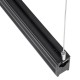 GloboStar® OFFICE 61023-P Γραμμικό Κρεμαστό Φωτιστικό Linear LED 18W 2230lm 120° AC 220-240V Μ120 x Π2 x Υ4cm Ψυχρό Λευκό 6000K - Μαύρο - 3 Years Warranty