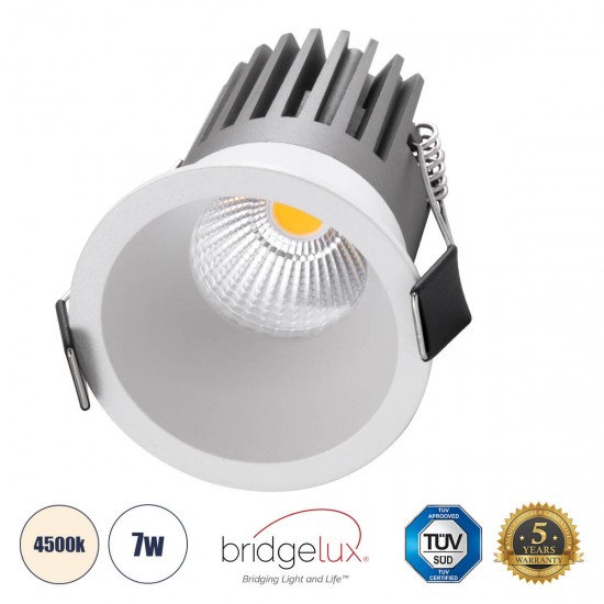 GloboStar® MICRO-B 60242 Χωνευτό LED Spot Downlight TrimLess Φ6cm 7W 910lm 38° AC 220-240V IP20 Φ6 x Υ7.8cm - Στρόγγυλο - Λευκό - Φυσικό Λευκό 4500K - Bridgelux COB - 5 Years Warranty GloboStar® MICRO-B 60242 Χωνευτό LED Spot Downlight TrimLess Φ6cm 7W 910lm 38° AC 220-240V IP20 Φ6 x Υ7.8cm - Στρόγγυλο - Λευκό - Φυσικό Λευκό 4500K - Bridgelux COB - 5 Years Warranty