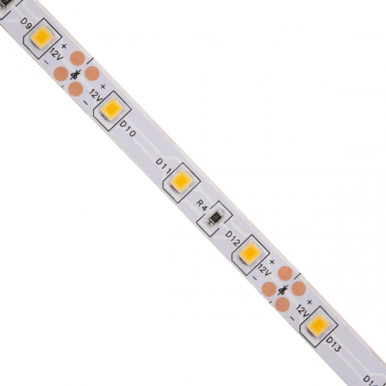 GloboStar® 90592 Ταινία LED SMD 3528 5m 4.8W/m 60LED/m 260lm/m 120° DC 12V IP20 Θερμό Λευκό 2700K - 2 Χρόνια Εγγύηση