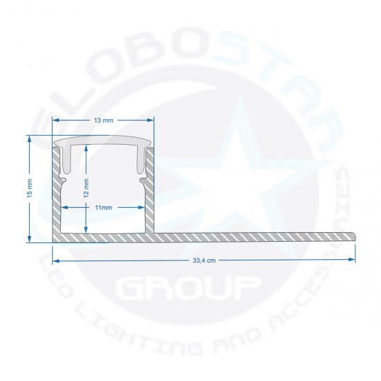 GloboStar® 70834-3M Χωνευτό για Γυψοσανίδα - Trimless Προφίλ Αλουμινίου Ανοδιωμένο με Λευκό Οπάλ Κάλυμμα για 1 Σειρά Ταινίας LED Πατητό - Press On Πακέτο 5 Τεμάχια των 3 Μέτρων