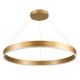 GloboStar® VENOM 61181 Κρεμαστό Φωτιστικό Δαχτυλίδι-Κύκλος LED CCT 67W 7863lm 120° AC 220-240V - Εναλλαγή Φωτισμού μέσω Τηλεχειριστηρίου All In One Ψυχρό 6000K+Φυσικό 4500K+Θερμό 2700K Dimmable Φ80cm - Χρυσό Βούρτσας - 3 Years Warranty
