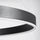 GloboStar® VENOM 61182 Κρεμαστό Φωτιστικό Δαχτυλίδι-Κύκλος LED CCT 75W 8818lm 120° AC 220-240V - Εναλλαγή Φωτισμού μέσω Τηλεχειριστηρίου All In One Ψυχρό 6000K+Φυσικό 4500K+Θερμό 2700K Dimmable Φ100cm - Μαύρο - 3 Years Warranty