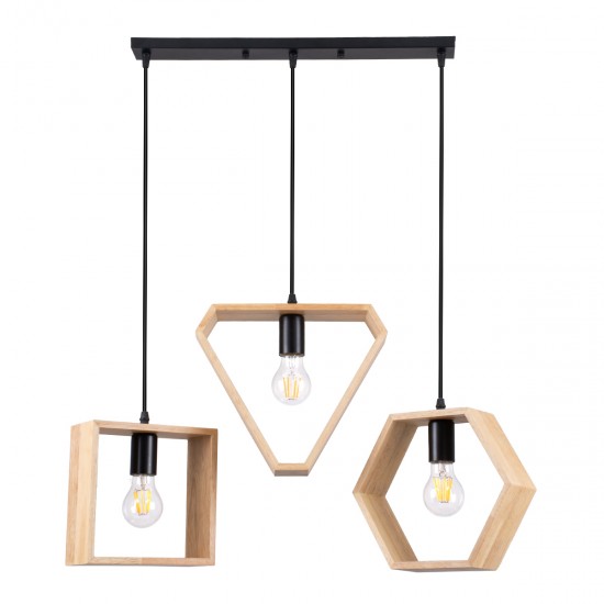 GloboStar® ELISE 00682 Μοντέρνο Κρεμαστό Φωτιστικό Οροφής Τρίφωτο 3 x E27 Μπεζ Μεταλλικό Ξύλινο Δρυς Ράγα Μ76 x Π8 x Υ130cm GloboStar® ELISE 00682 Μοντέρνο Κρεμαστό Φωτιστικό Οροφής Τρίφωτο 3 x E27 Μπεζ Μεταλλικό Ξύλινο Δρυς Ράγα Μ76 x Π8 x Υ130cm