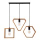 GloboStar® ELISE 00684 Μοντέρνο Κρεμαστό Φωτιστικό Οροφής Τρίφωτο 3 x E27 Σκούρο Καφέ Μεταλλικό Ξύλινο Δρυς Ράγα Μ76 x Π8 x Υ130cm GloboStar® ELISE 00684 Μοντέρνο Κρεμαστό Φωτιστικό Οροφής Τρίφωτο 3 x E27 Σκούρο Καφέ Μεταλλικό Ξύλινο Δρυς Ράγα Μ76 x Π8 x Υ130cm