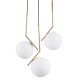 GloboStar® MONROE 00953 Μοντέρνο Κρεμαστό Φωτιστικό Οροφής Τρίφωτο 3 x E27 Χρυσό - Λευκό Μεταλλικό Μπάλα Φ60 x Υ50cm GloboStar® MONROE 00953 Μοντέρνο Κρεμαστό Φωτιστικό Οροφής Τρίφωτο 3 x E27 Χρυσό - Λευκό Μεταλλικό Μπάλα Φ60 x Υ50cm