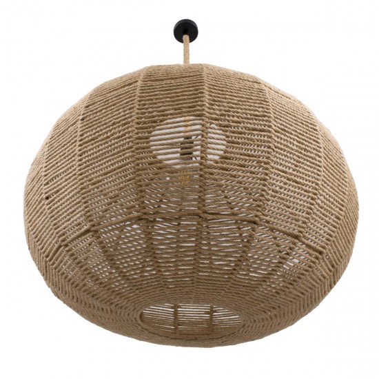 GloboStar® MANDALA 00732 Vintage Κρεμαστό Φωτιστικό Οροφής Μονόφωτο 1 x E27 Πλέγμα με Μπεζ Σχοινί Φ80 x Υ60cm GloboStar® MANDALA 00732 Vintage Κρεμαστό Φωτιστικό Οροφής Μονόφωτο 1 x E27 Πλέγμα με Μπεζ Σχοινί Φ80 x Υ60cm