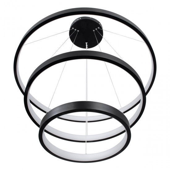 GloboStar® NEMESIS TRIO 61170 Κρεμαστό Φωτιστικό Δαχτυλίδι-Κύκλος LED CCT 120W 14723lm 360° AC 220-240V - Εναλλαγή Φωτισμού μέσω Τηλεχειριστηρίου All In One Ψυχρό 6000k+Φυσικό 4500k+Θερμό 2700k Dimmable Φ40+60+80cm - Μαύρο - 3 Years Warranty GloboStar® NEMESIS TRIO 61170 Κρεμαστό Φωτιστικό Δαχτυλίδι-Κύκλος LED CCT 120W 14723lm 360° AC 220-240V - Εναλλαγή Φωτισμού μέσω Τηλεχειριστηρίου All In One Ψυχρό 6000k+Φυσικό 4500k+Θερμό 2700k Dimmable Φ40+60+80cm - Μαύρο - 3 Years Warranty