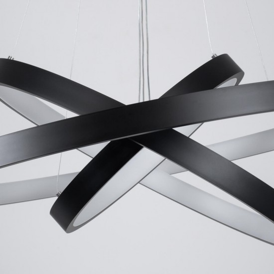 GloboStar® NEMESIS TRIO 61170 Κρεμαστό Φωτιστικό Δαχτυλίδι-Κύκλος LED CCT 120W 14723lm 360° AC 220-240V - Εναλλαγή Φωτισμού μέσω Τηλεχειριστηρίου All In One Ψυχρό 6000k+Φυσικό 4500k+Θερμό 2700k Dimmable Φ40+60+80cm - Μαύρο - 3 Years Warranty GloboStar® NEMESIS TRIO 61170 Κρεμαστό Φωτιστικό Δαχτυλίδι-Κύκλος LED CCT 120W 14723lm 360° AC 220-240V - Εναλλαγή Φωτισμού μέσω Τηλεχειριστηρίου All In One Ψυχρό 6000k+Φυσικό 4500k+Θερμό 2700k Dimmable Φ40+60+80cm - Μαύρο - 3 Years Warranty