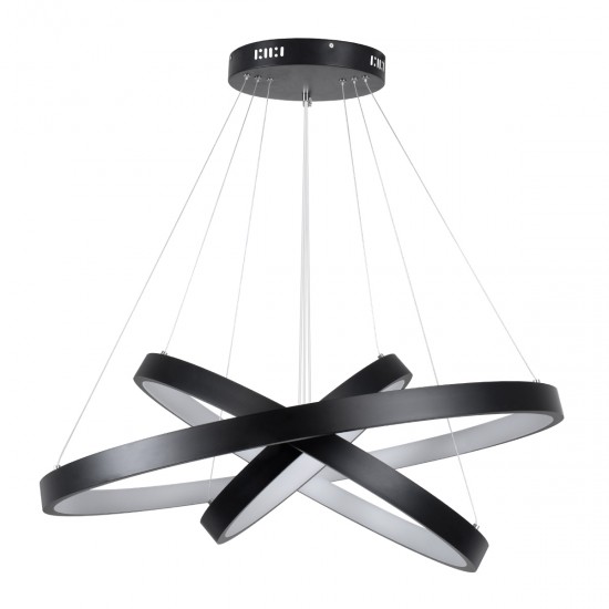 GloboStar® NEMESIS TRIO 61170-DECO Κρεμαστό Φωτιστικό Δαχτυλίδι-Κύκλος LED CCT 120W 14723lm 360° AC 220-240V - Εναλλαγή Φωτισμού μέσω Τηλεχειριστηρίου All In One Ψυχρό 6000k+Φυσικό 4500k+Θερμό 2700k Dimmable Φ40+60+80cm - Μαύρο - 3 Years Warranty GloboStar® NEMESIS TRIO 61170-DECO Κρεμαστό Φωτιστικό Δαχτυλίδι-Κύκλος LED CCT 120W 14723lm 360° AC 220-240V - Εναλλαγή Φωτισμού μέσω Τηλεχειριστηρίου All In One Ψυχρό 6000k+Φυσικό 4500k+Θερμό 2700k Dimmable Φ40+60+80cm - Μαύρο - 3 Years Warranty