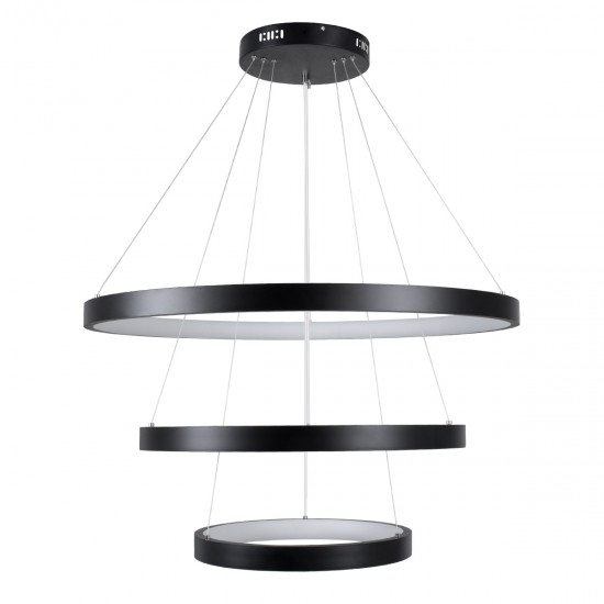 GloboStar® NEMESIS TRIO 61170-DECO Κρεμαστό Φωτιστικό Δαχτυλίδι-Κύκλος LED CCT 120W 14723lm 360° AC 220-240V - Εναλλαγή Φωτισμού μέσω Τηλεχειριστηρίου All In One Ψυχρό 6000k+Φυσικό 4500k+Θερμό 2700k Dimmable Φ40+60+80cm - Μαύρο - 3 Years Warranty GloboStar® NEMESIS TRIO 61170-DECO Κρεμαστό Φωτιστικό Δαχτυλίδι-Κύκλος LED CCT 120W 14723lm 360° AC 220-240V - Εναλλαγή Φωτισμού μέσω Τηλεχειριστηρίου All In One Ψυχρό 6000k+Φυσικό 4500k+Θερμό 2700k Dimmable Φ40+60+80cm - Μαύρο - 3 Years Warranty