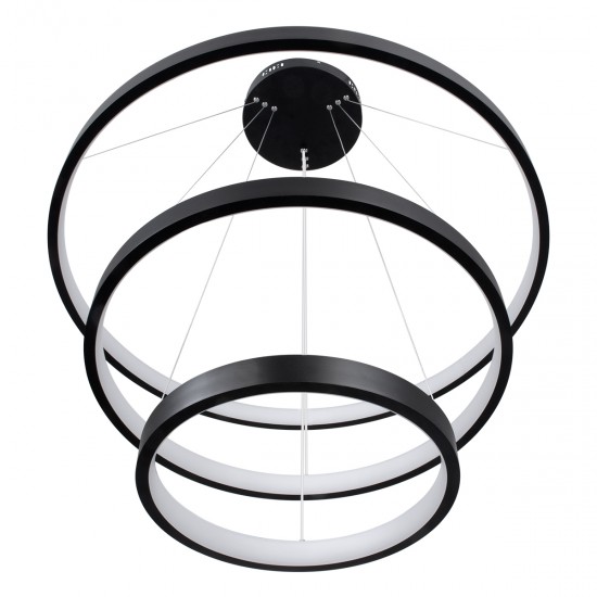 GloboStar® NEMESIS TRIO 61170-DECO Κρεμαστό Φωτιστικό Δαχτυλίδι-Κύκλος LED CCT 120W 14723lm 360° AC 220-240V - Εναλλαγή Φωτισμού μέσω Τηλεχειριστηρίου All In One Ψυχρό 6000k+Φυσικό 4500k+Θερμό 2700k Dimmable Φ40+60+80cm - Μαύρο - 3 Years Warranty GloboStar® NEMESIS TRIO 61170-DECO Κρεμαστό Φωτιστικό Δαχτυλίδι-Κύκλος LED CCT 120W 14723lm 360° AC 220-240V - Εναλλαγή Φωτισμού μέσω Τηλεχειριστηρίου All In One Ψυχρό 6000k+Φυσικό 4500k+Θερμό 2700k Dimmable Φ40+60+80cm - Μαύρο - 3 Years Warranty